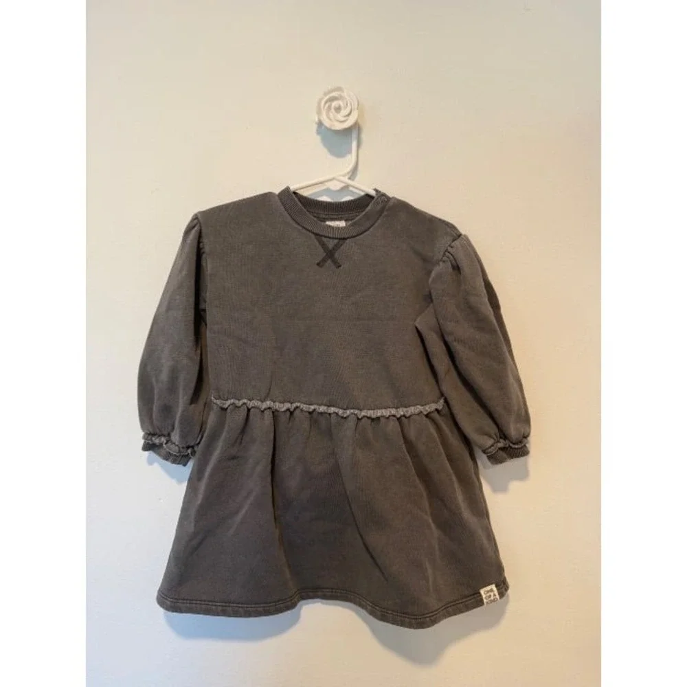 H&M Sweatshirt Dress Carbon Gray 18M EUC